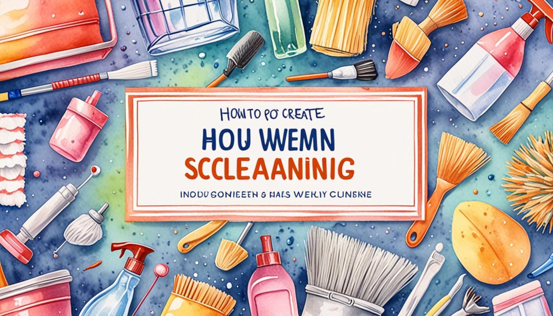 Weekly Home Cleaning Schedule Create an Effective Plan Now